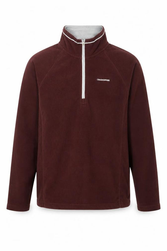 Craghoppers Men Brown Fleece 1/2 Zip Pullover Sweatshirt L