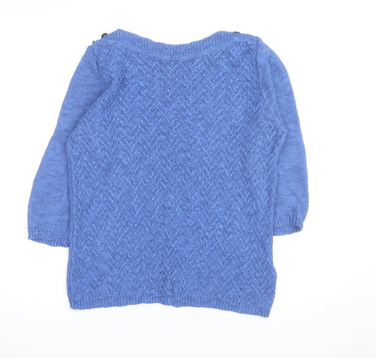 Marks and Spencer Per Una Blue Textured Knit Women’s Jumper Size 12