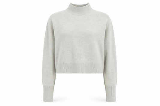 & Other Stories Women Beige Mock Neck Knit Pullover Jumper Size S