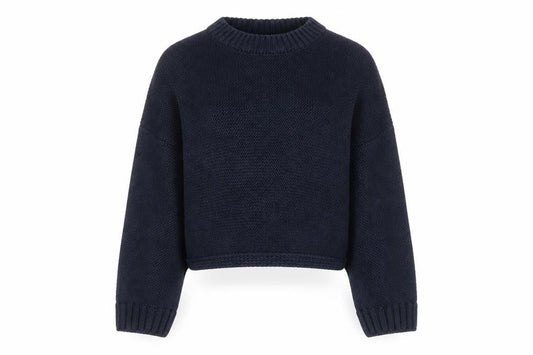 River Island Men’s Black Chunky Knit Pullover Jumper Size S