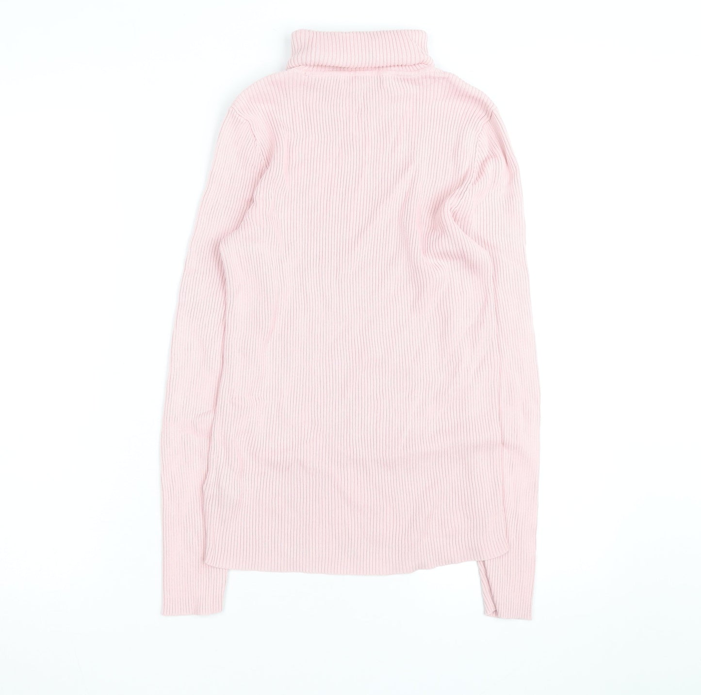Lauren Ralph Lauren Womens Pink Roll Neck Cotton Jumper Size S
