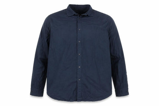 Jasper Conran Men's Navy Cotton Long Sleeve Button-Up Shirt XXL