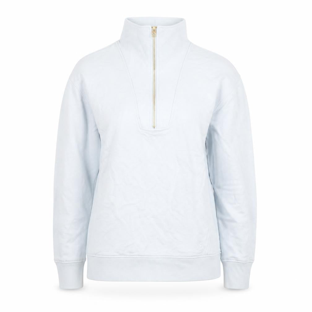 Joules Women Light Blue 1/2 Zip Pullover Sweatshirt UK 10