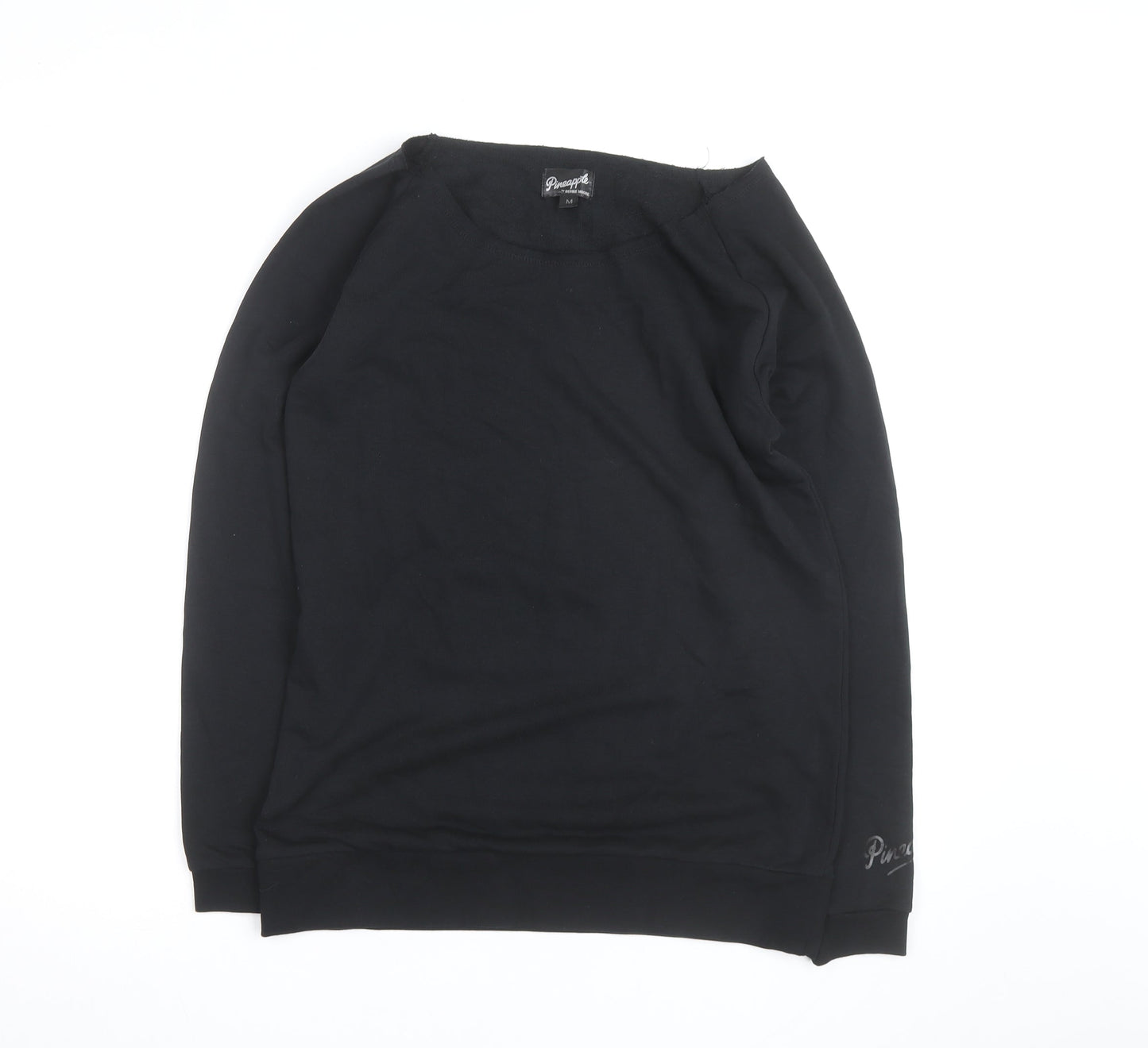 Pineapple Unisex Black Crew Neck Pullover Sweatshirt Size M