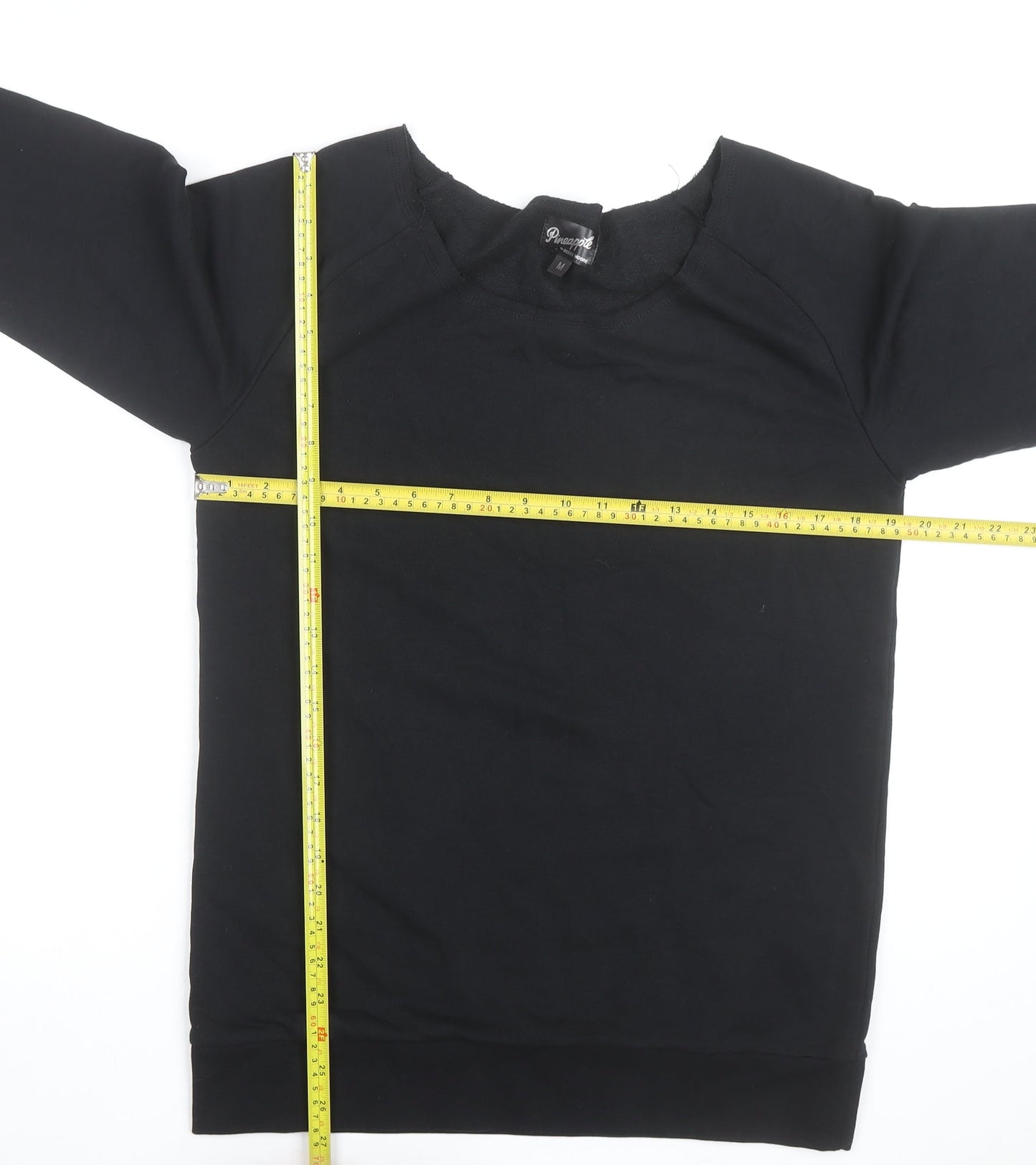 Pineapple Unisex Black Crew Neck Pullover Sweatshirt Size M