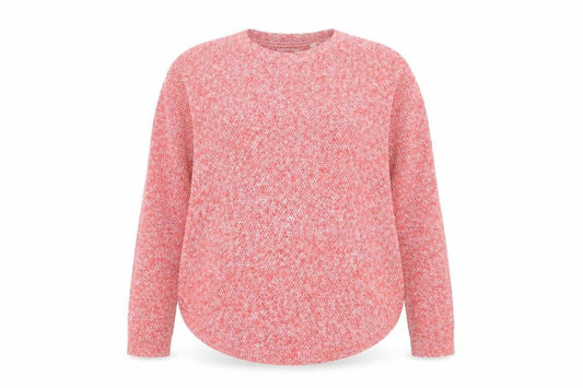 FatFace Women Pink Crew Neck Chunky-Knit Jumper Size 12