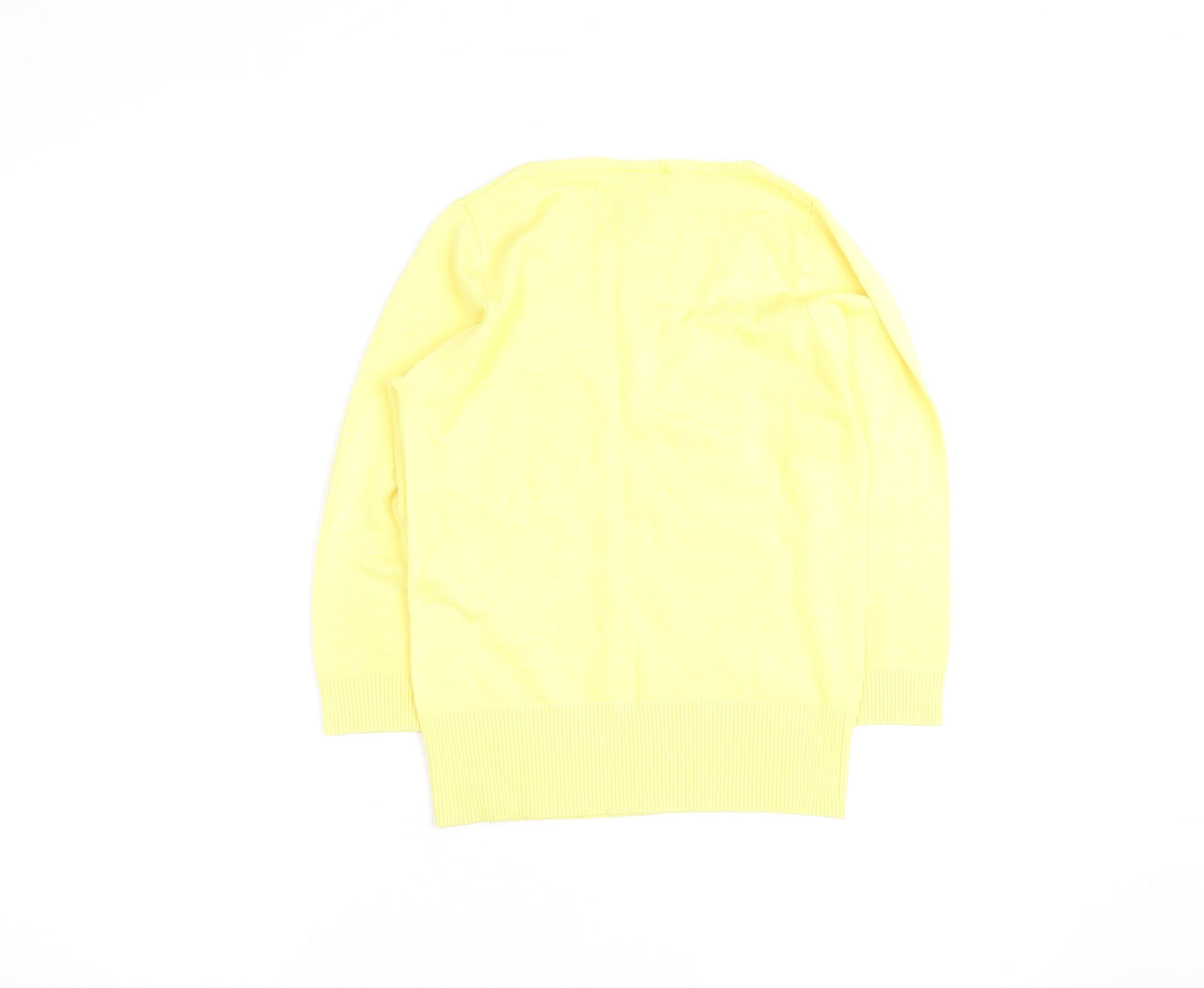 Warehouse Women’s Yellow V-Neck Knit Jumper Size 12