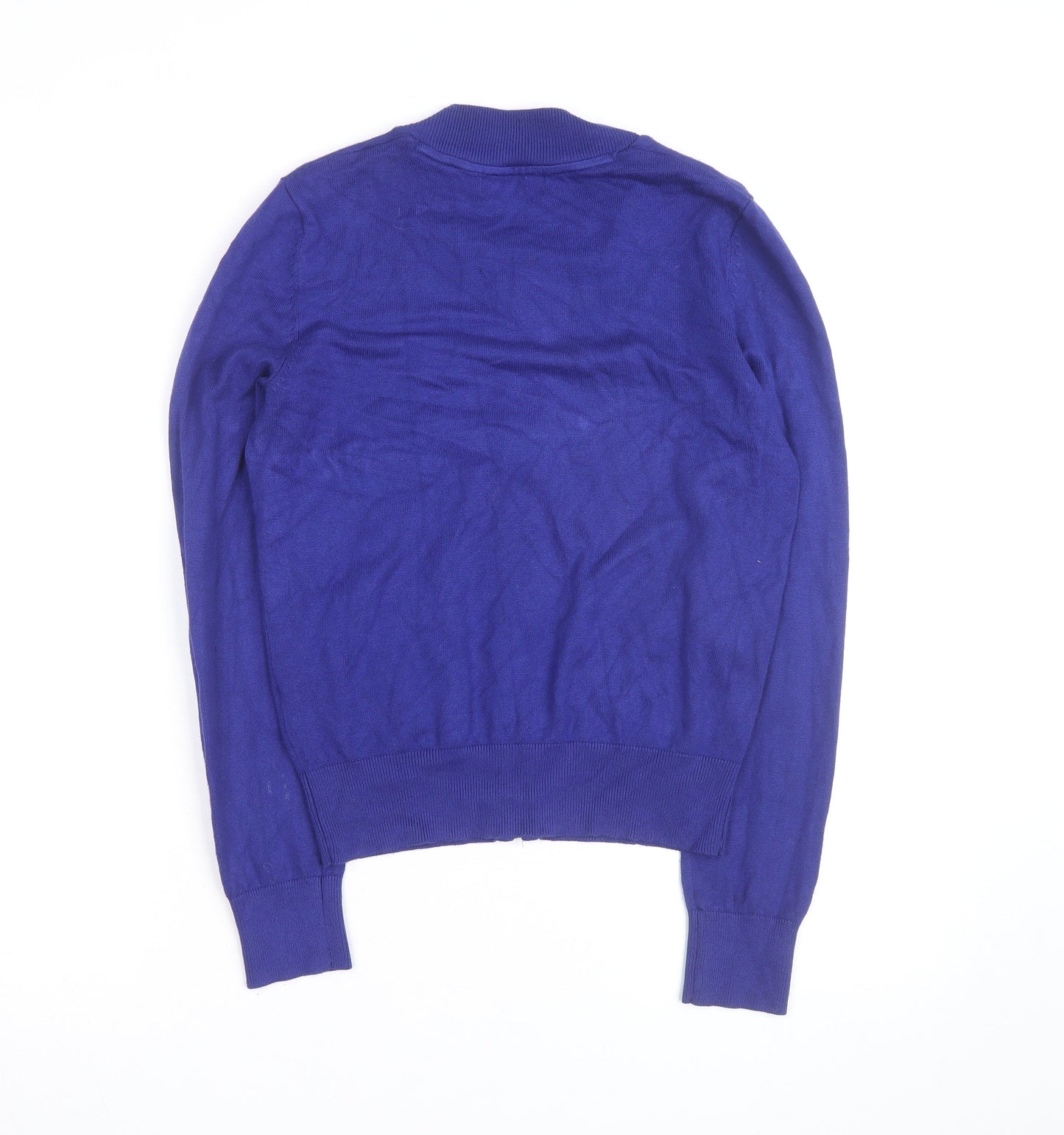 Debenhams Women Blue Full Zip Knit Jumper Size 10