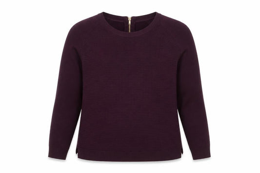 Marks & Spencer Per Una Women's Purple Size 12 Crew Neck Knitted Jumper