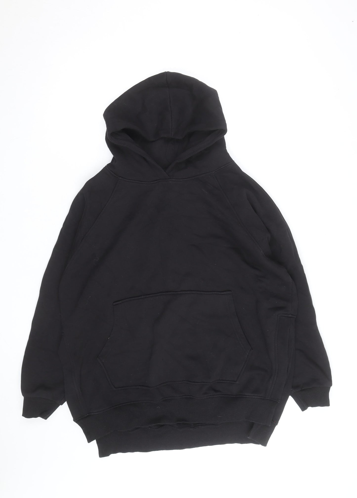 Rising Mens Black Pullover Hoodie Size S Fleece Cotton Blend