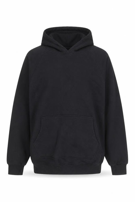 Rising Mens Black Pullover Hoodie Size S Fleece Cotton Blend