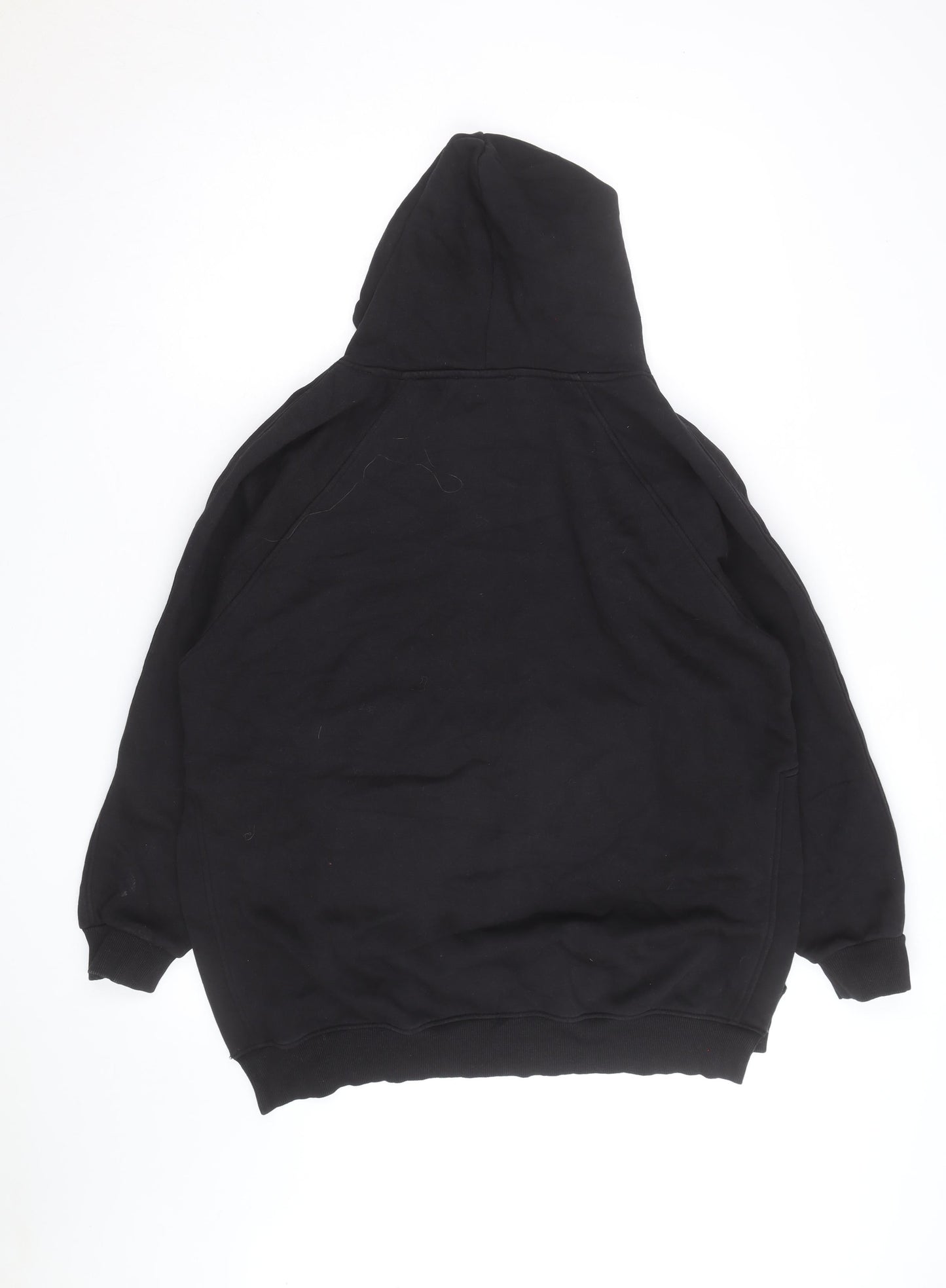 Rising Mens Black Pullover Hoodie Size S Fleece Cotton Blend