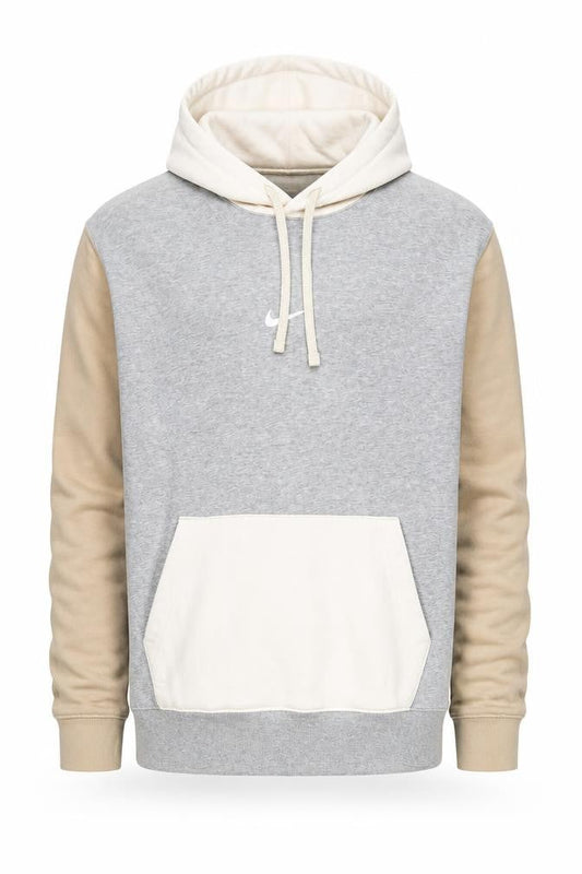Nike Men's Beige Grey Ivory Pullover Hoodie Small