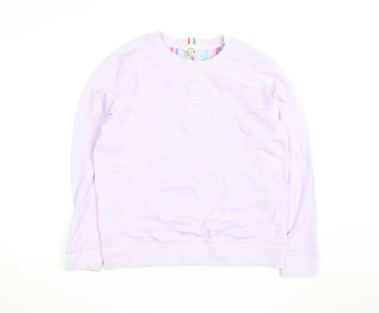 Joules Womens Lilac Cotton Crew Neck Pullover Sweatshirt Size M
