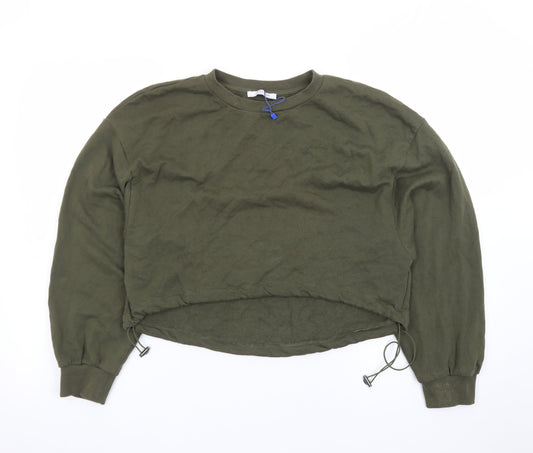 Zara Trafaluc Women’s Khaki Green Pullover Sweatshirt Small