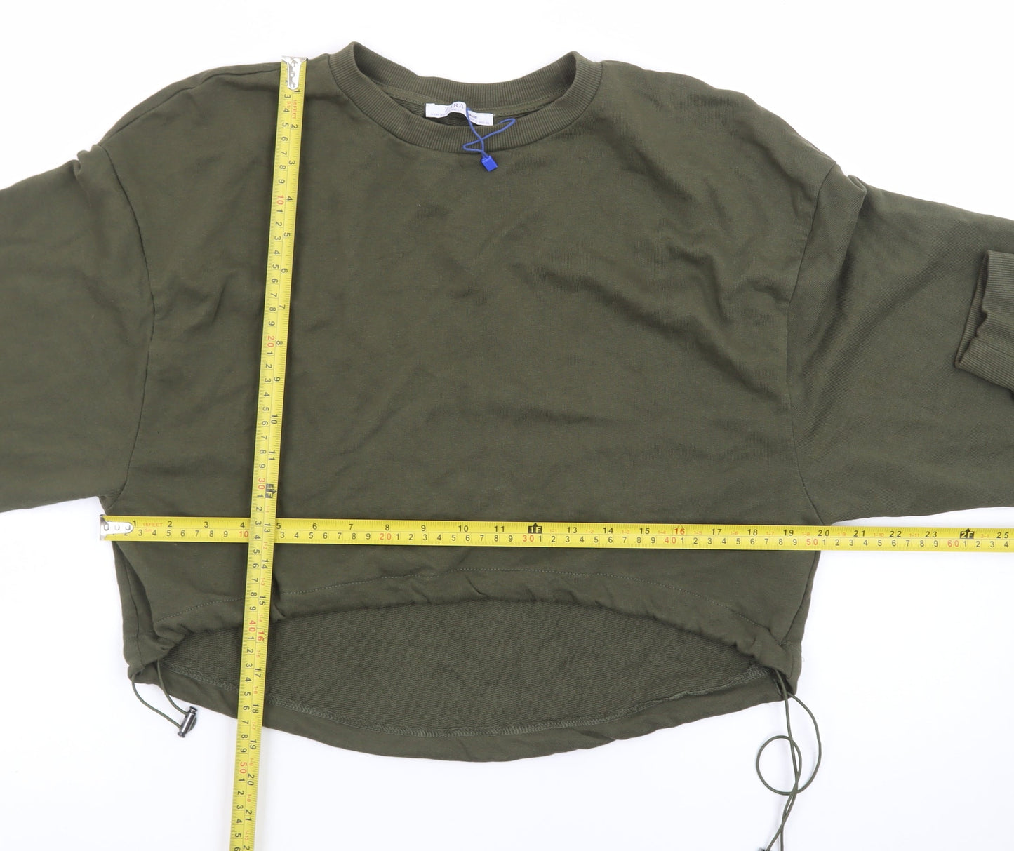Zara Trafaluc Women’s Khaki Green Pullover Sweatshirt Small