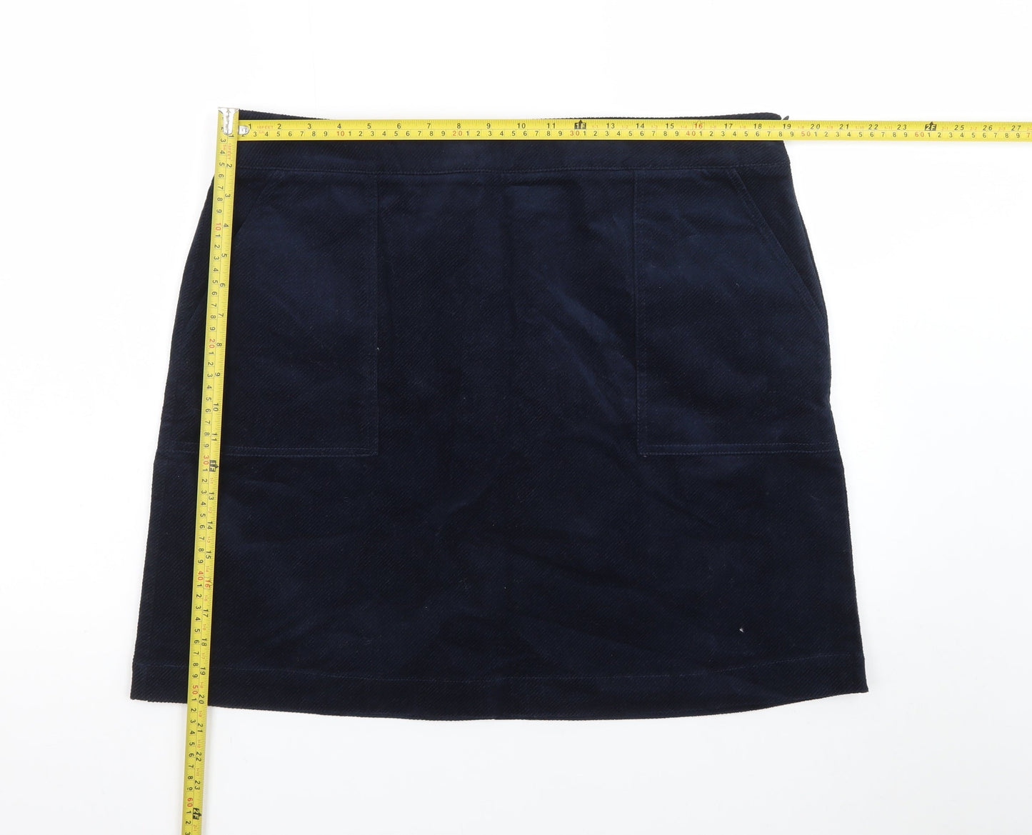Crew Clothing Women’s Navy Blue Corduroy Short Skirt Size 16