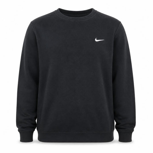 Nike Men's Black Small Pullover Sweatshirt Logo Crew Neck