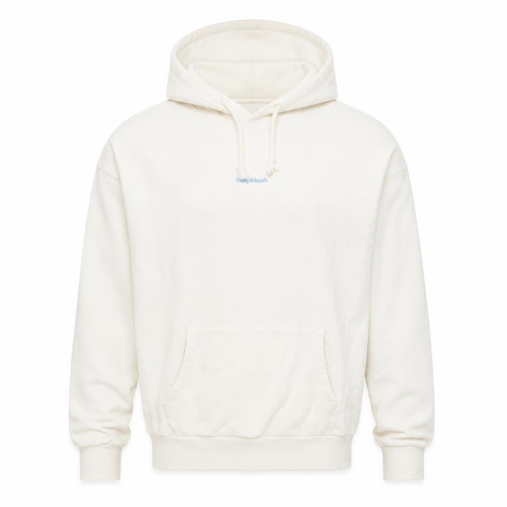 Suspicious Antwerp Men’s Ivory Pullover Hoodie M Logo Graphic Fleece