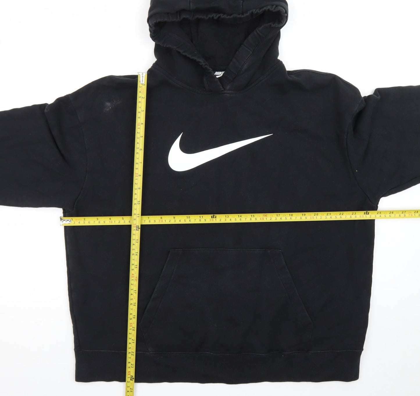 Nike Men's Black XL Pullover Hoodie with Logo Front Fleece