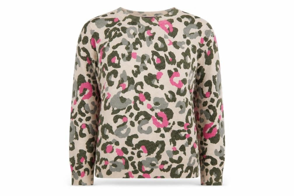Marks and Spencer Women’s Multicoloured Animal Print Crew Neck Jumper Size 12