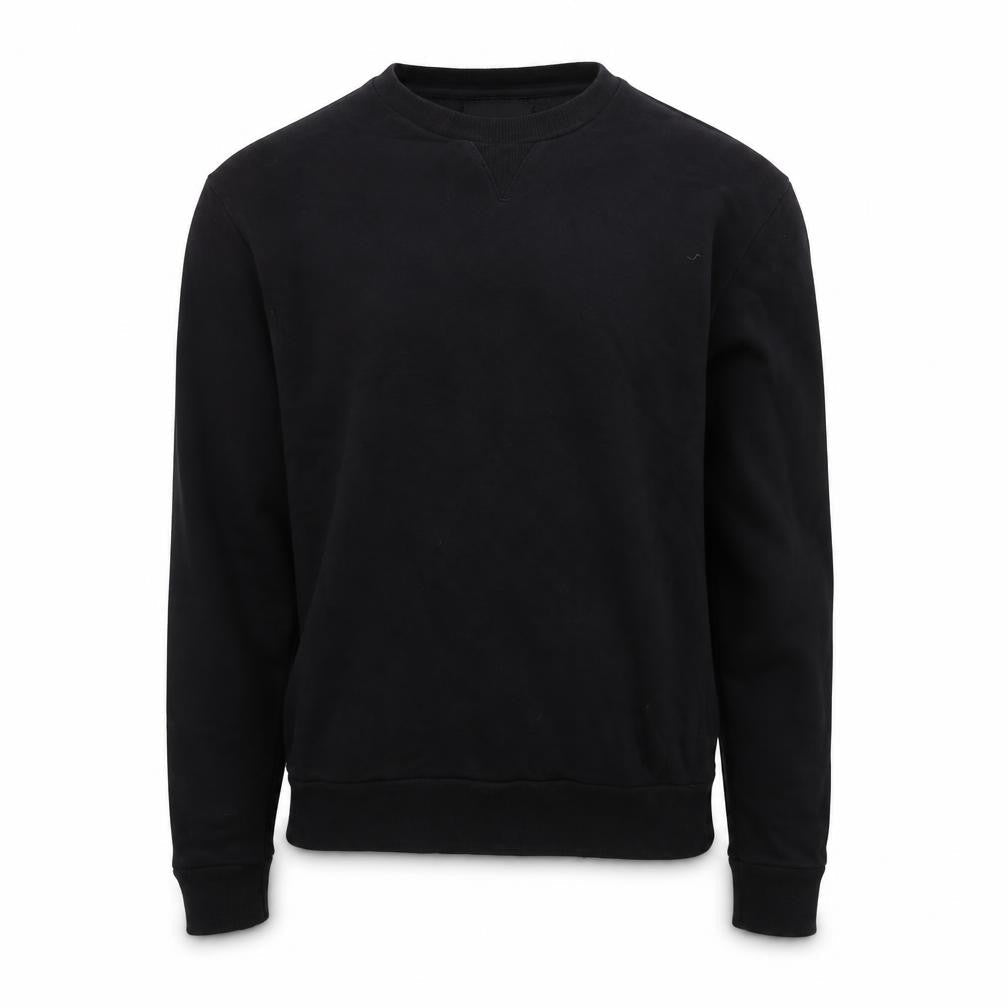 Zara Men Black Cotton Crew Neck Pullover Jumper Size S