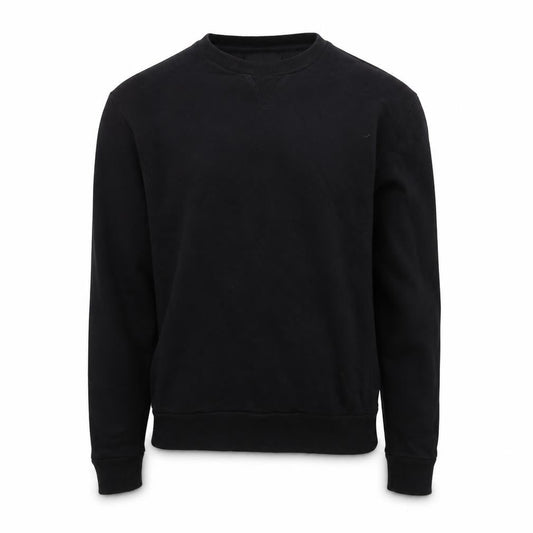 Zara Men Black Cotton Crew Neck Pullover Jumper Size S