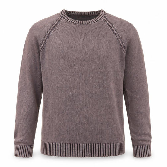 Topman Men's Brown Cotton Crew Neck Pullover Jumper Size L