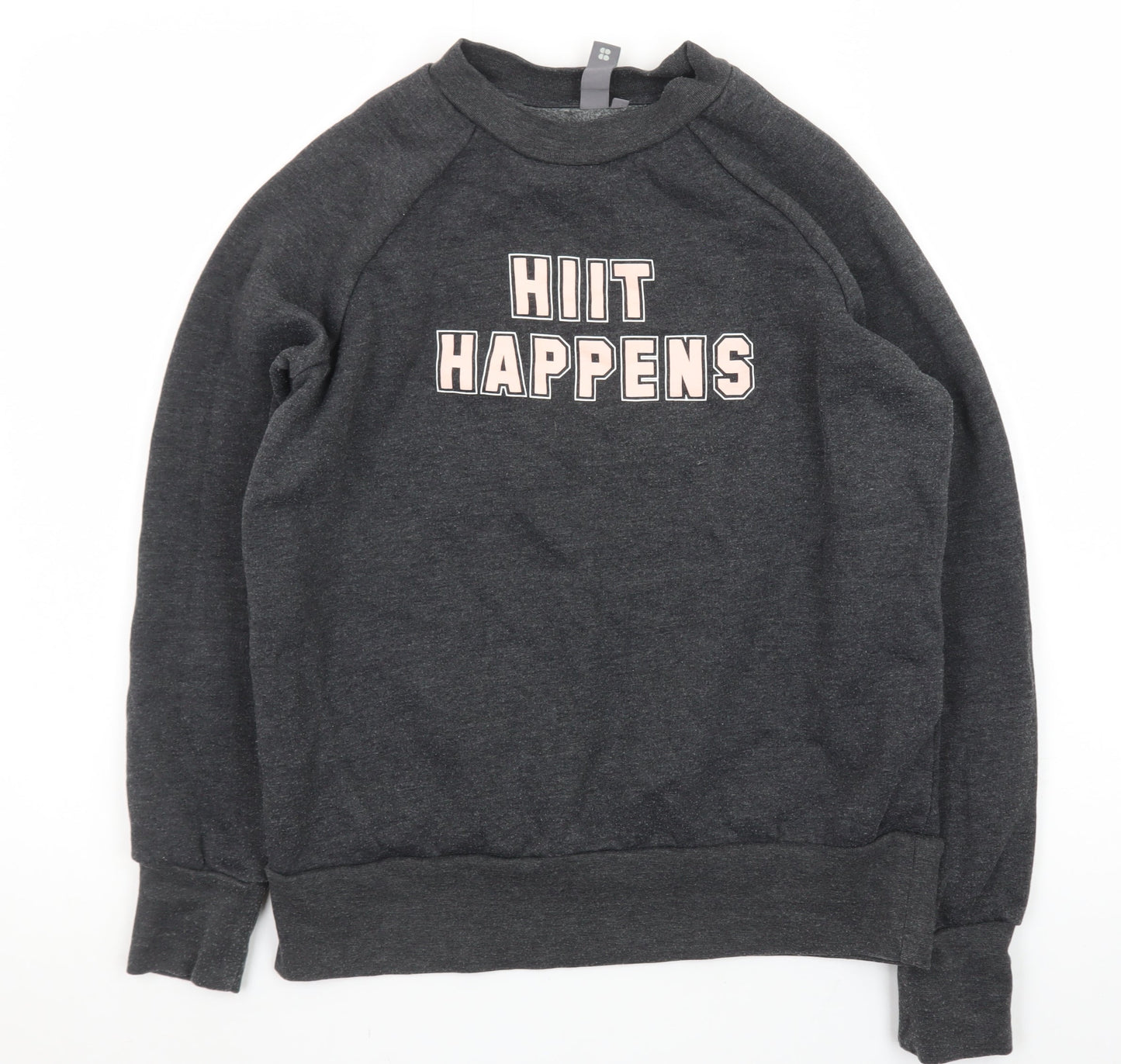 Sweaty Betty Womens Dark Grey XS Pullover Sweatshirt HIIT Happens