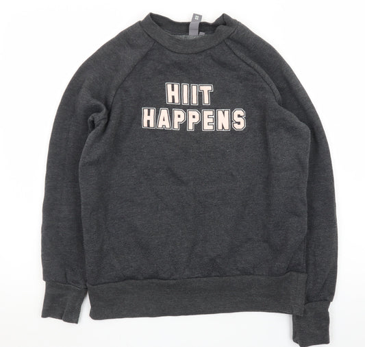 Sweaty Betty Womens Dark Grey XS Pullover Sweatshirt HIIT Happens