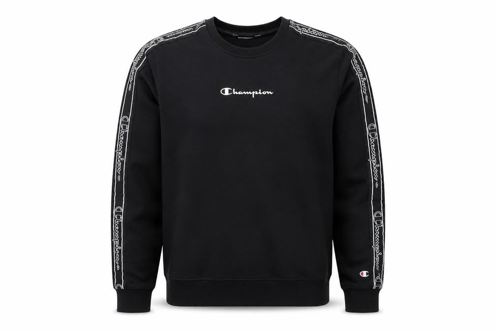 Champion Men's Black Pullover Crew Neck Sweatshirt Medium