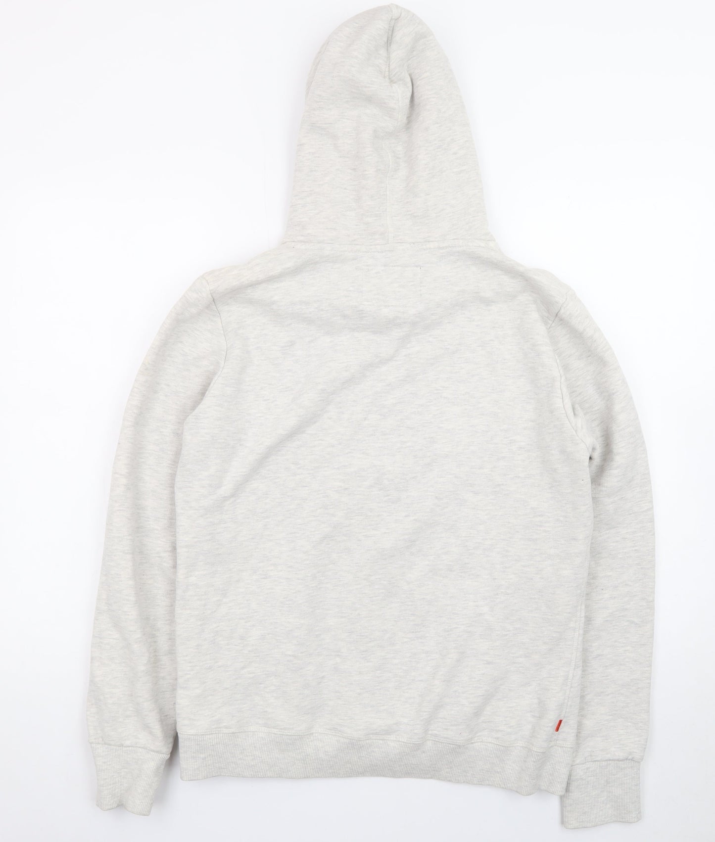 Superdry Womens Grey Sequin Hoodie UK 16 Pullover Hooded Sweatshirt