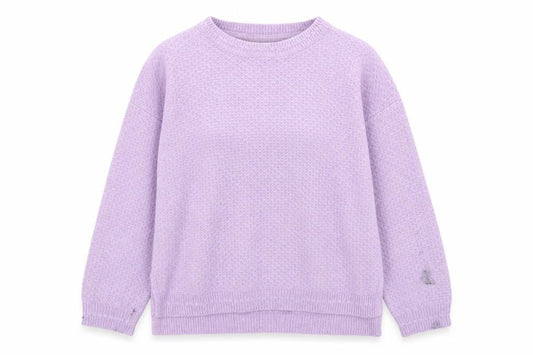 FatFace Women Purple Knit Jumper UK 14 Crew Neck Long Sleeve