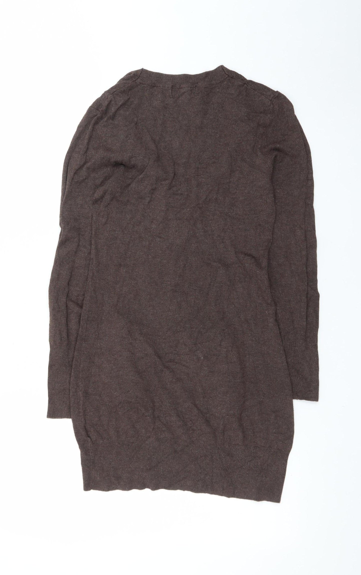 Apricot Women Brown Long Sleeve Knit Jumper Dress Size S