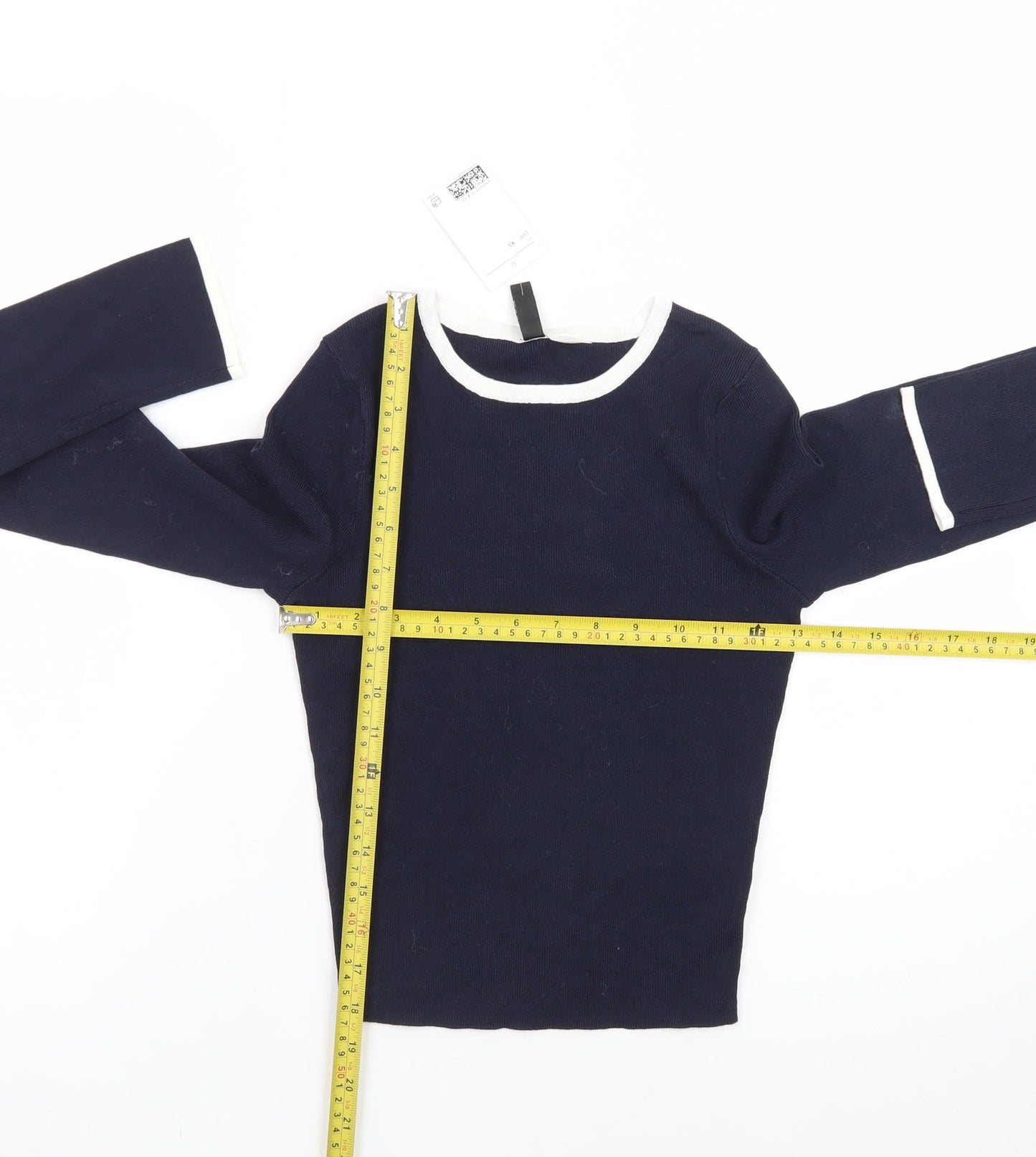 H&M Divided Women Navy Blue Long Sleeve Crew Neck Pullover XS