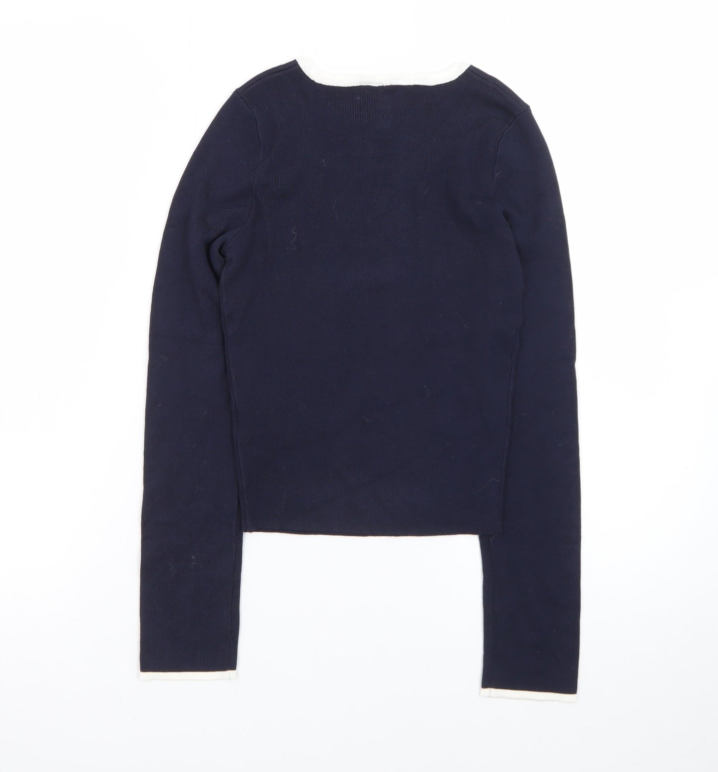 H&M Divided Women Navy Blue Long Sleeve Crew Neck Pullover XS