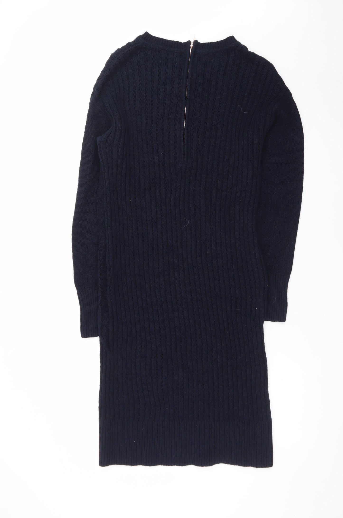 Next Women Black Jumper Dress Medium Knit Long Sleeve Winter Style