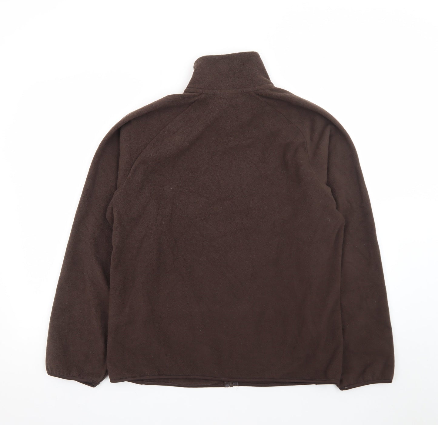 Animal Women Brown Full Zip Fleece Sweatshirt Size 12