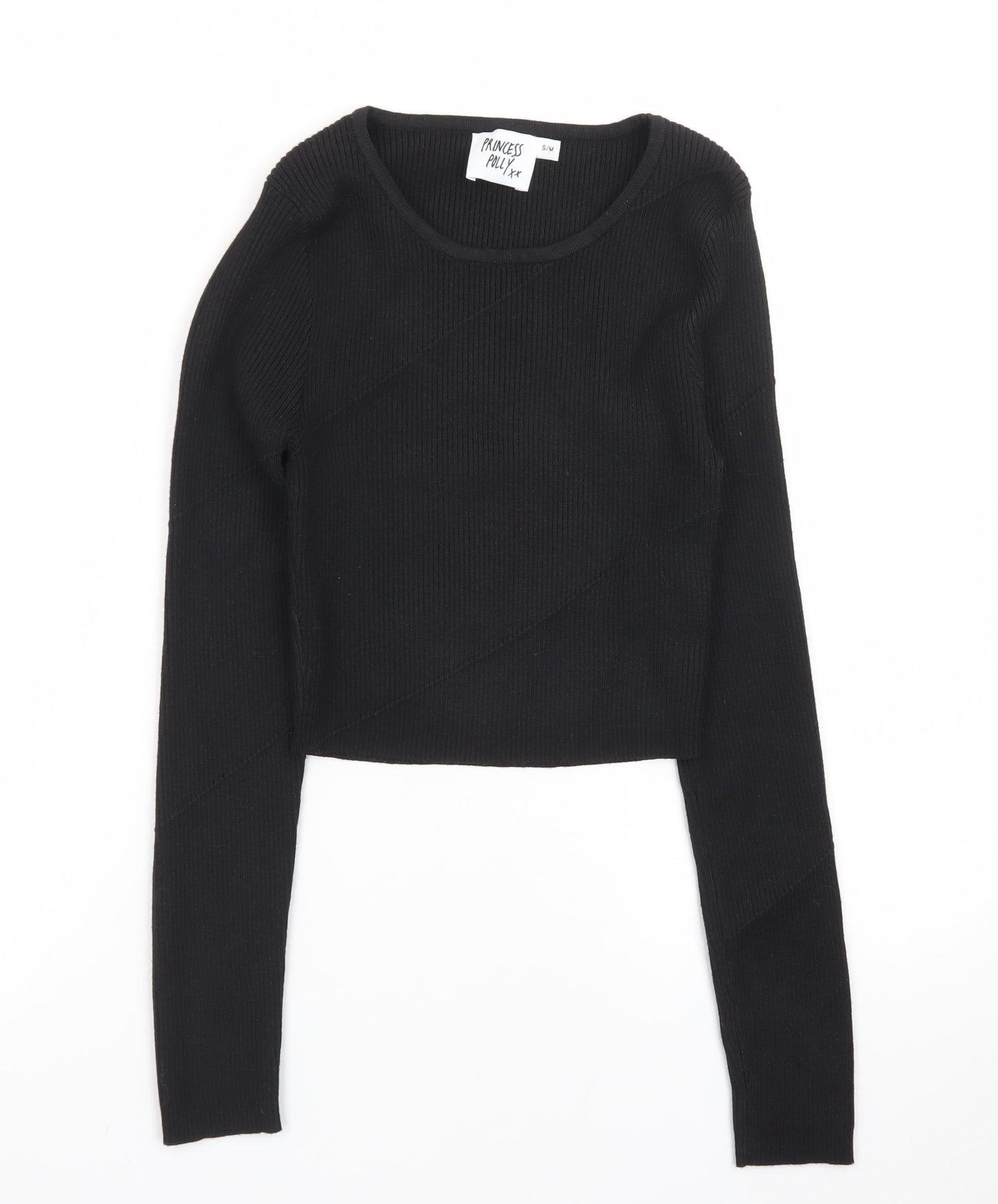 Princess Polly Women's Black Slim Fit Knit Jumper S