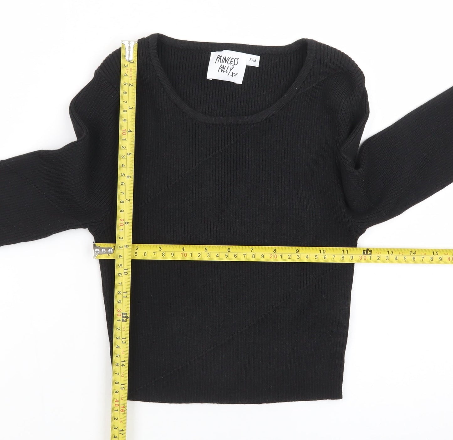Princess Polly Women's Black Slim Fit Knit Jumper S