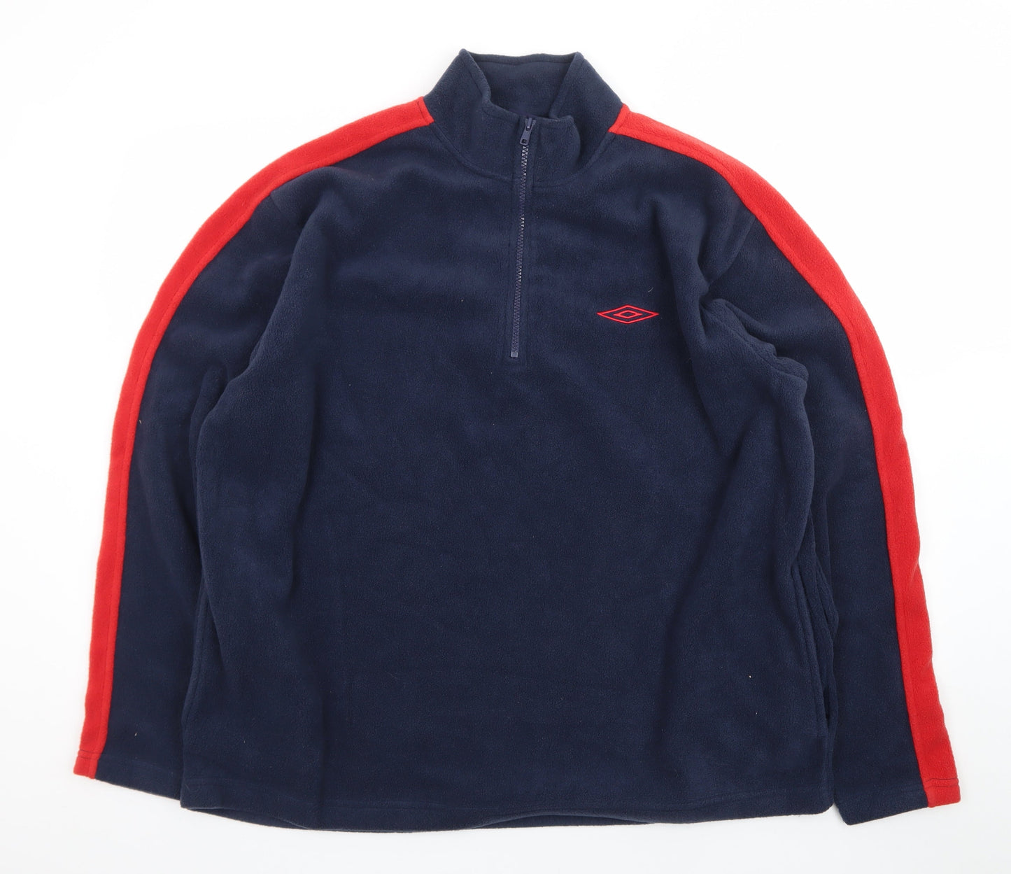 Umbro Men's Blue XL 1/4 Zip Fleece Pullover Sweatshirt