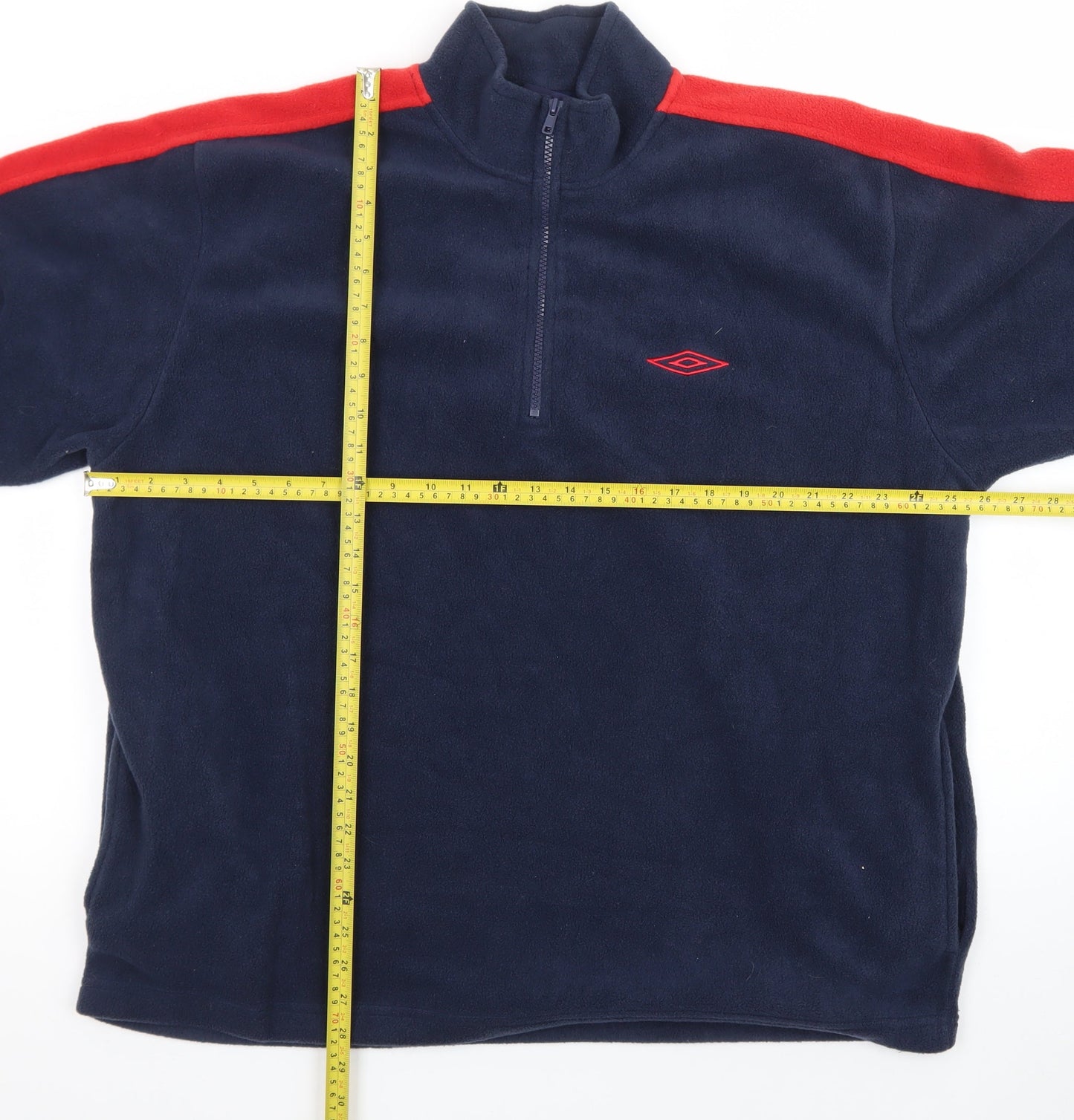 Umbro Men's Blue XL 1/4 Zip Fleece Pullover Sweatshirt