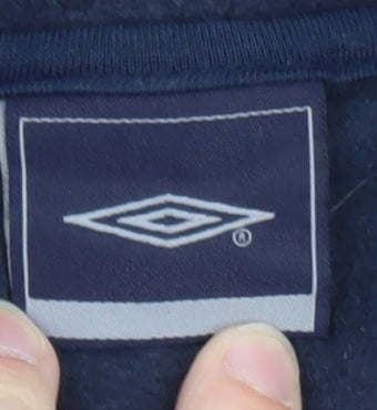 Umbro Men's Blue XL 1/4 Zip Fleece Pullover Sweatshirt
