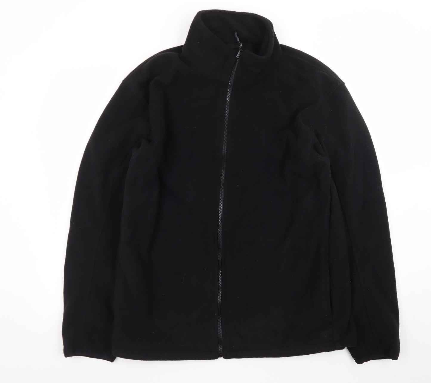 Crane Trail Men's Black XL Fleece Jacket Full Zip Lightweight Outdoor
