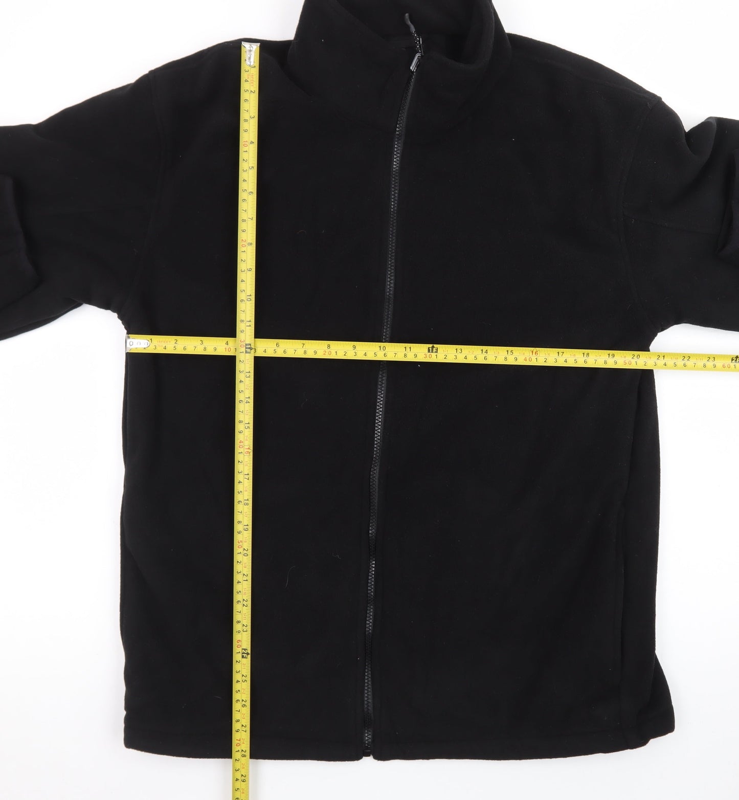 Crane Trail Men's Black XL Fleece Jacket Full Zip Lightweight Outdoor