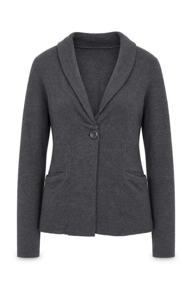 Hush Women's Grey Wool Blend Long Sleeve Cardigan S