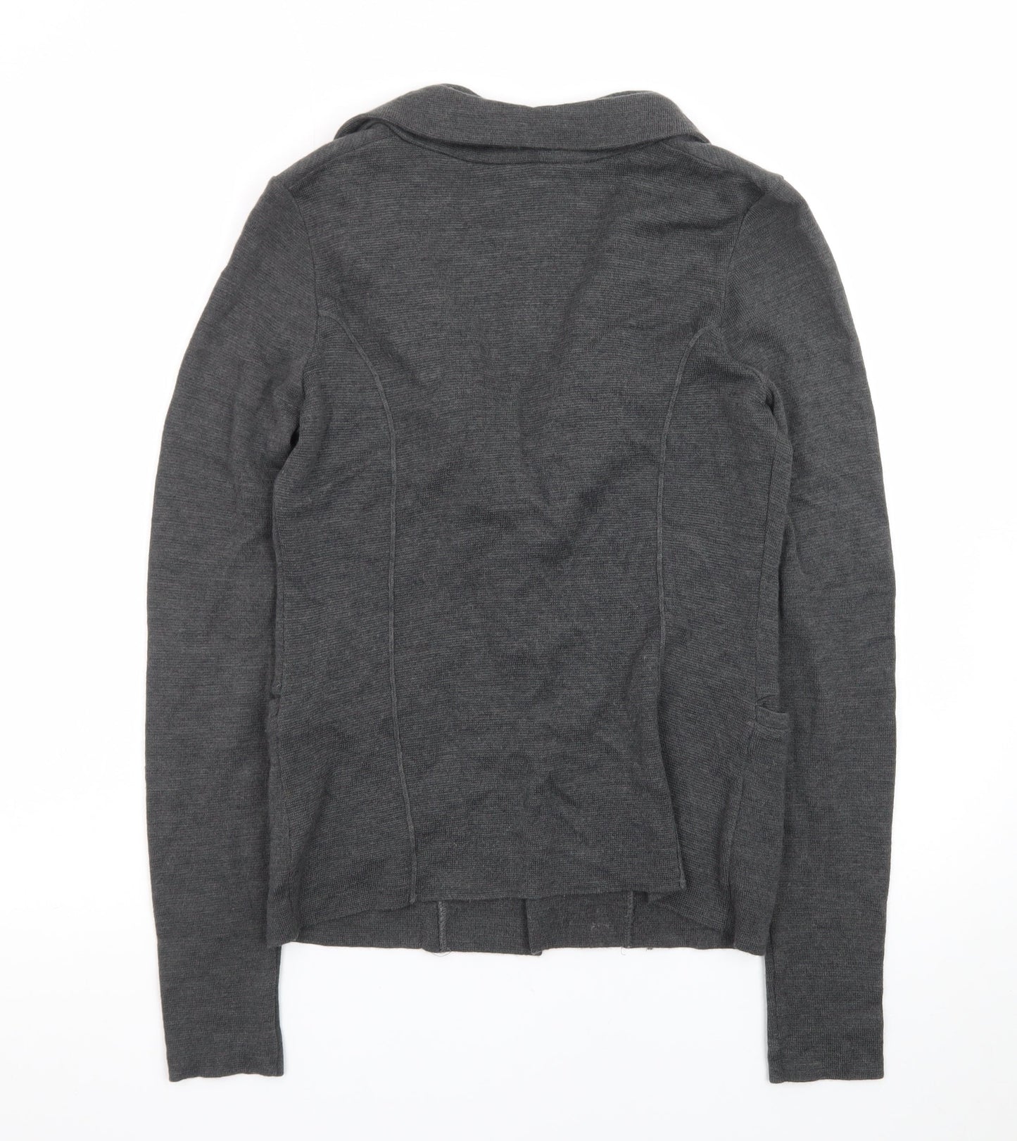 Hush Women's Grey Wool Blend Long Sleeve Cardigan S
