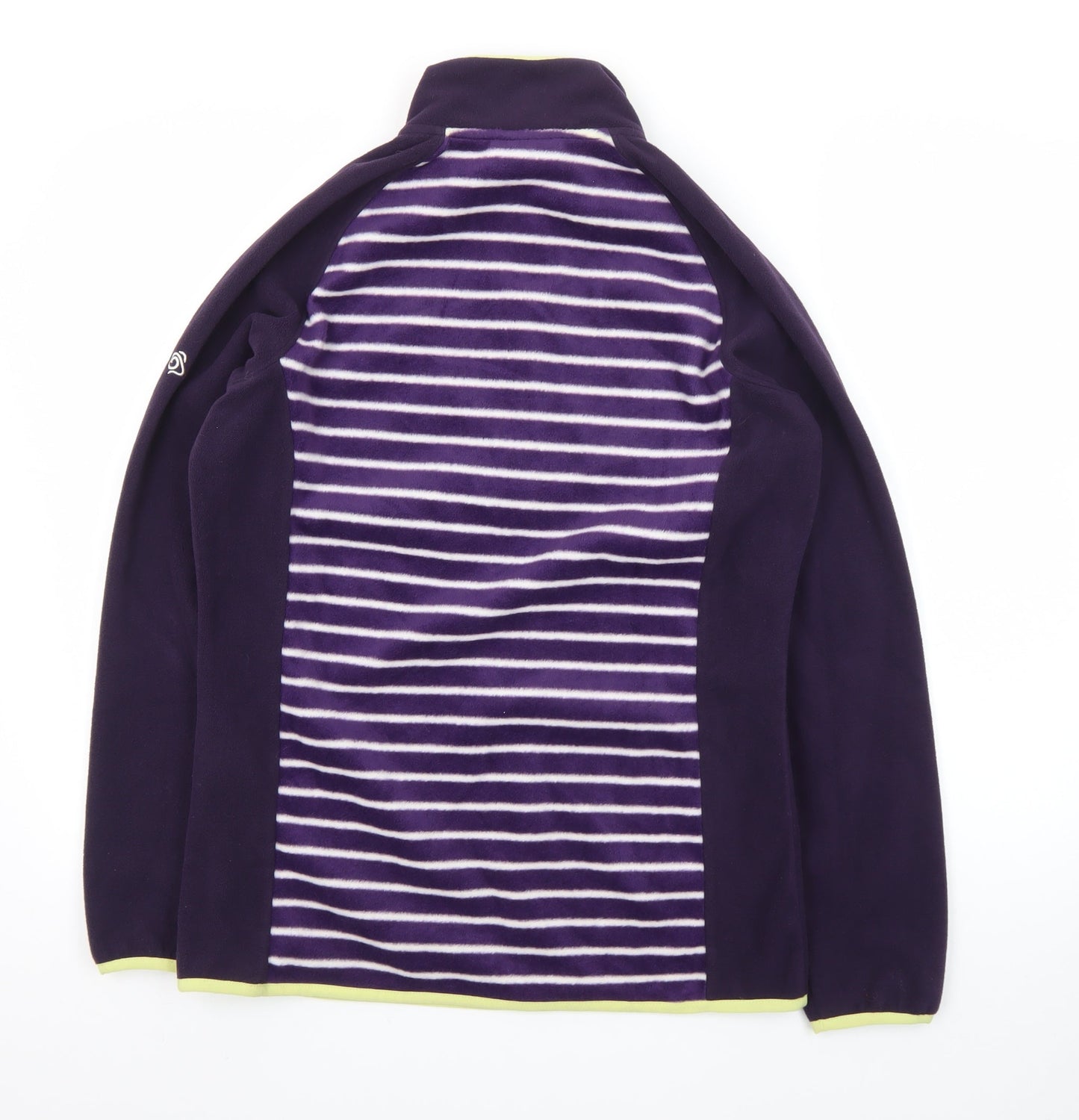 Craghoppers Women's Purple Stripe Fleece 1/2 Zip Pullover UK 12