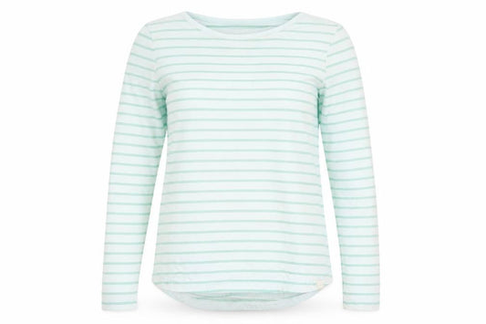 FatFace Womens Blue Stripe Cotton Long Sleeve T-Shirt Size 8