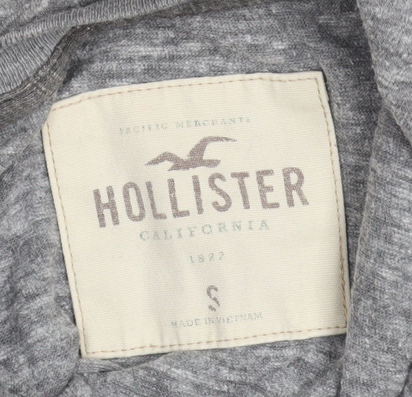 Hollister Men's Grey Sleeveless Hoodie Vest S Hooded Gym Top